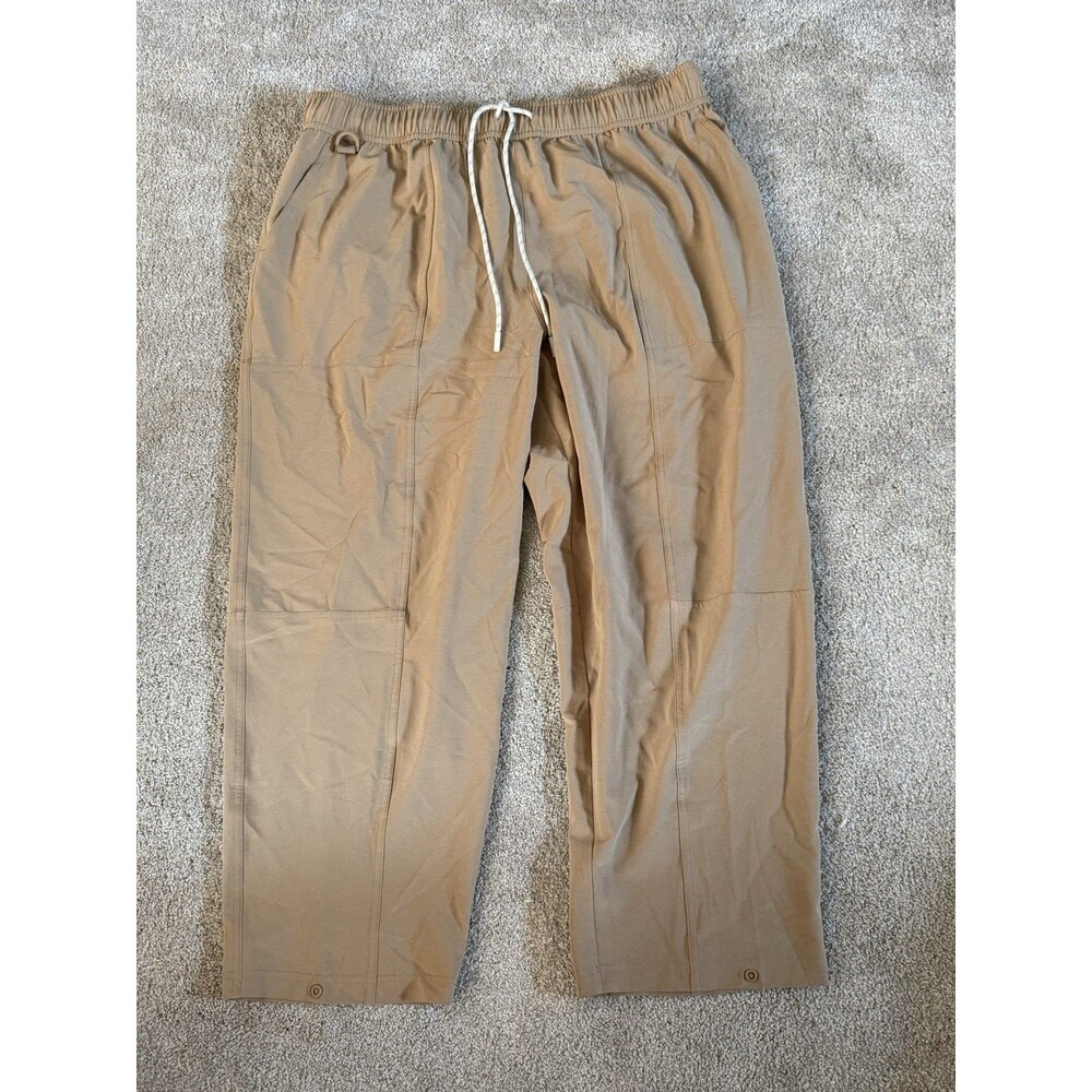 CALIA Women’s Tan Work out Windbreaker Pull on drawstring Pants Size XL